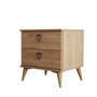 Hanah Home Mesilla de Noche Bohemia 3632 Roble con 2 Cajones, Tablero Partículas Melaminado, 52x55x45 cm